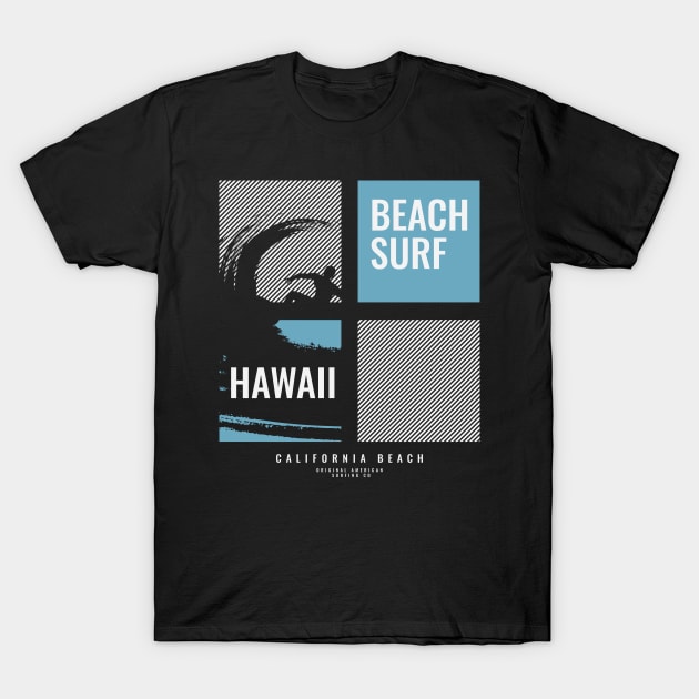 Hawaii Beach Surf T-Shirt by The Open Wave